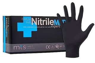 NitrileMED Expert - Guantes desechables sin polvo, talla S