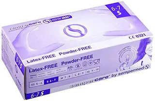 SEMPERCARE Guantes pequeños de nitrilo sin polvo, color azul