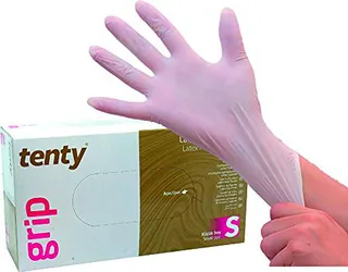 collextion medical division s.p.a. Guantes de látex con polvo blanco, talla S