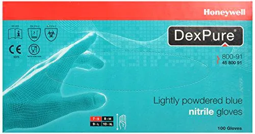 Honeywell DexPure 800-91 Guantes Desechables de Nitrilo con Polvo