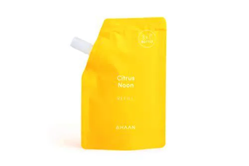 HAAN Desinfectante de Manos | BOLSA DE RECARGA para Dispensador HAAN | 100 ml | Desinfectante Hidratante con Aloe Vera | Antiséptico | Aroma Citrus Noon