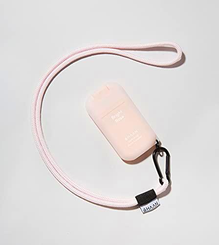 HAAN Desinfectante de Manos Dispensador + Accesorio para Colgar | Higienizante e Hidratante en Spray | Dispensador Recargable | Cordón y Funda para Colgar en el Cuello | 30 ml | Rose