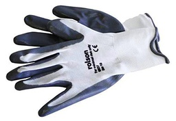Rolson 60637 - Guantes de trabajo (nitrilo, talla única), color gris