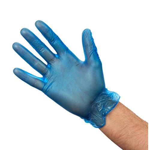 Vogue - Guantes de vinilo para preparación de alimentos, color azul