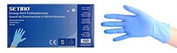 Setino Guantes desechables de nitrilo - vinilo sin polvo color azul