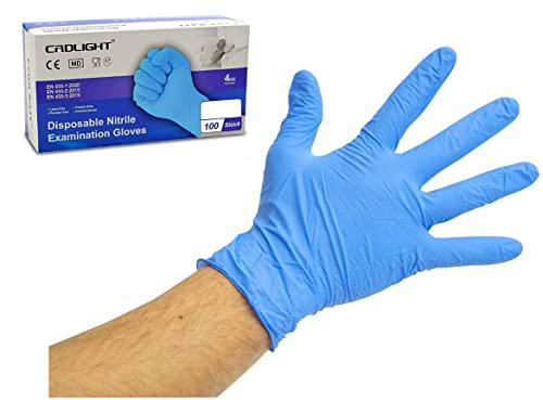 fiduciashop Guantes desechables de nitrilo, 100 unidades, talla M