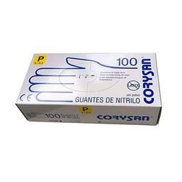 Corysan 301527 - Guantes de nitrilo, color azul, P