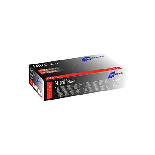 meditrade 1284s - Guantes, color negro (10 unidades)