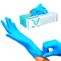 MSZweirad 100x Guantes desechables de nitrilo sin polvo no estériles de color azul Tallas: S