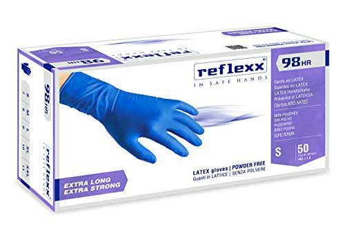 Reflexx R98/XXL"hirisk", alta resistencia sin polvo guantes de látex Gr 18,5