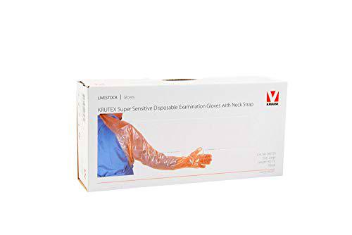 Krutex Protector A1 - Guantes (50 unidades), color naranja