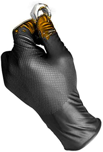 JUBA GUANTES NITRILO TALLA 8 COLOR NEGRO O NARANJA GRIPPAZ