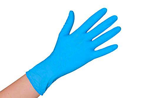 BICAP 100 guantes de nitrilo sin polvo de color azul