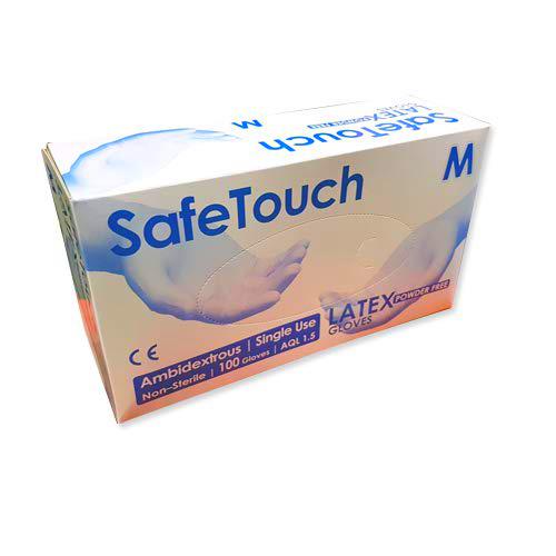 SafeTouch 50000051 - Guantes de látex sin polvo, tamaño mediano