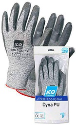 ICO DYNX-L - Guantes de Trabajo, Color Gris, Talla L