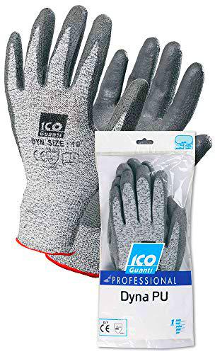 ICO DYNX-L - Guantes de Trabajo, Color Gris, Talla L
