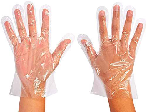 colorclo Guantes desechables de plástico PE transparente