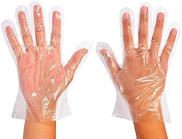 colorclo Guantes desechables de plástico PE transparente