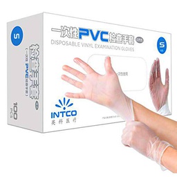 Guantes desechables de vinilo sin polvo, transparentes