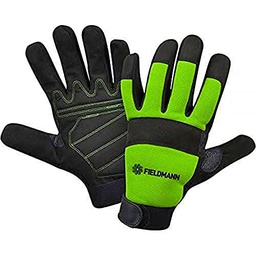 FIELDMANN FZO 6011 - Guantes de trabajo, color negro y verde