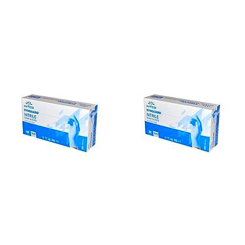 intco medical 100 guantes de nitrilo M sin polvo, sin látex