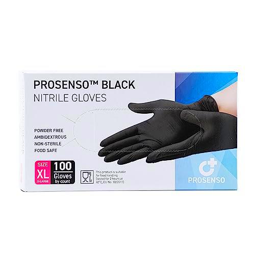 PROSENSO™ Guantes desechables Black Nitrile, color negro mate