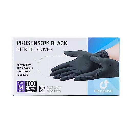 PROSENSO™ Guantes desechables Black Nitrile, color negro mate