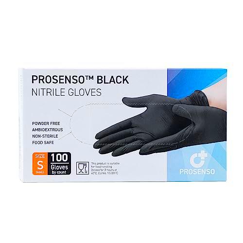PROSENSO™ Guantes desechables Black Nitrile, color negro mate