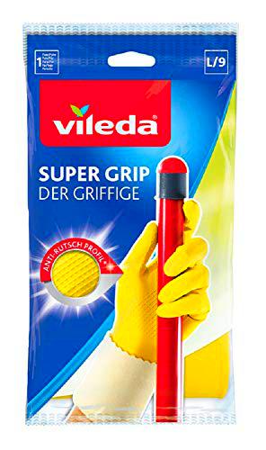 Vileda the Non-Slip Rubber Gloves-Ideal for household chores Griffsicheres-Size L (Large 1 Pair) by Vileda