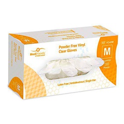 MediHands - Guantes de vinilo transparente sin polvo