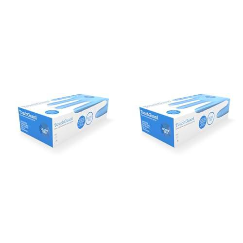 TOUCHGUARD - Guantes de nitrilo azules desechables sin polvos ni látex