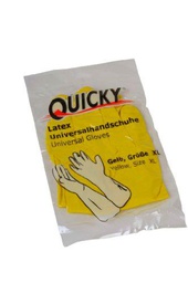 Quicky - Guantes universales de látex, talla XL, color amarillo