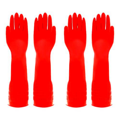 JTMKYO 2 guantes de goma extra largos para limpieza de cocina