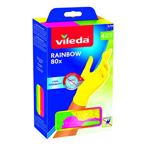Vileda Guantes multiusos Rainbow, nitrilo, multicolor