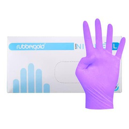 Guantes Rubbergold Nitrilo sin polvo Talla L