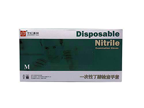 Guantes desechables de nitrilo, medianos (100 piezas)