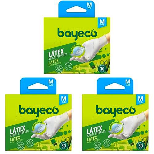 Bayeco - Guantes de un solo uso de Látex - Color Blanco