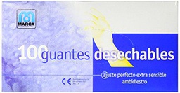 Marca 688-VAUTS - Juego guante vinilo sin polvo talla -s azul(100u)