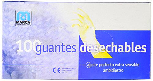 Marca 688-VTUTM - Juego guante vinilo con polvo talla -m transparente(100u)