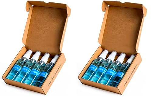 EQM SOLUCIONES QUÍMICAS | ECO-901 | 4X 100 ML | Loción Hidroalcohólica para manos | Eficacia certificada por laboratorio | 70% alcohol + glicerina vegetal (Aroma Colonia Infantil) (Paquete de 2)