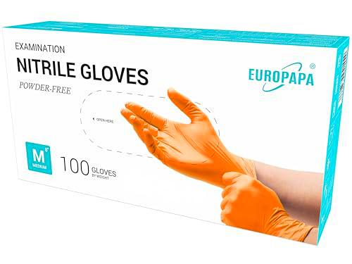 EUROPAPA 100 Guantes De Nitrilo Desechables, Guantes Desechables
