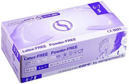 SEMPERCARE Guantes pequeños de nitrilo sin polvo, color azul