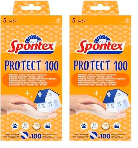 Spontex - Guante Protect 100, Talla S (Paquete de 2)