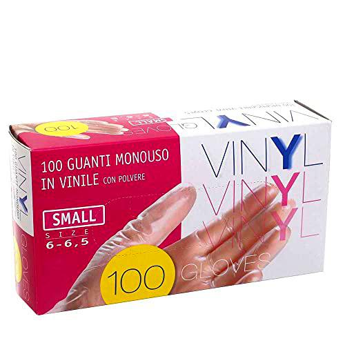 Icoguanti - Paquete de 100 guantes de vinilo sevl vinyl s