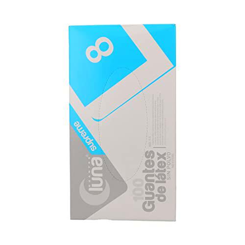 Shine Inline Guantes Desechables Blanco Látex Talla L Sin polvo (100 uds)