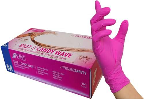 Nitras Guantes desechables de nitrilo M, rosa (100 unidades)