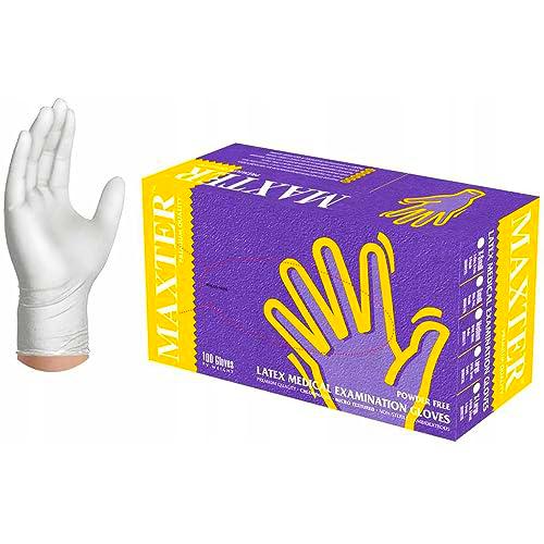 INSTR-FUN Guantes Desechables de Látex Puro Sin Polvo Talla XS (100 unidades)