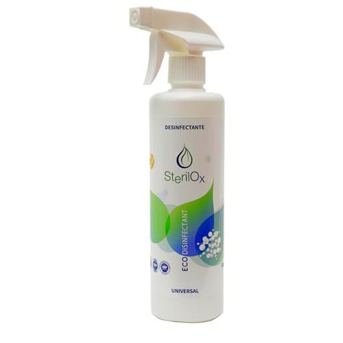 SterilOx 500 ml - Spray cosmético desinfectante multiusos/100% natural/Para desinfectar superficies y eliminar olores/Seguro para personas y animales/Sin alcohol/Sin productos químicos agresivos