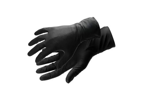 Högert Technik WUSSOW Guantes desechables de nitrilo con textura de diamante
