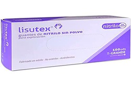 LISUTEX GUANTES DE VINILO SIN POLVO 100 UNIDADES TALLA L, 1 unidad